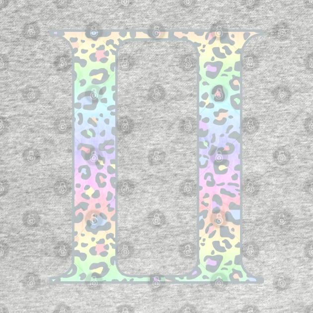 Gemini Zodiac Horoscope Symbol in Pastel Rainbow Leopard Print by bumblefuzzies